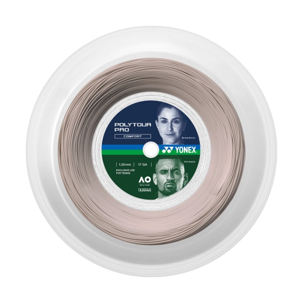 Monofilament String Yonex PolyTour Pro 1.20 Reel 200 m  Warm Gray PTP1202WG