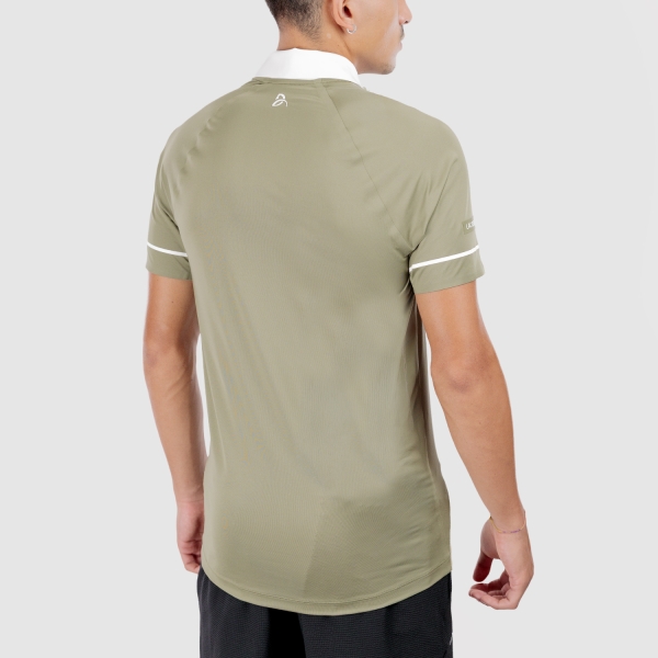 Lacoste X Novak Djokovic On Court Polo - Vert Kaiki/Blanc