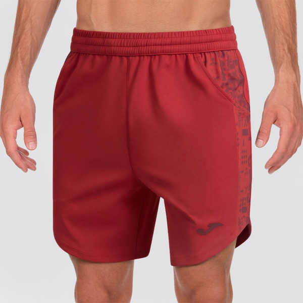 Men's Tennis Shorts Joma Challenge Graphic 6in Shorts  Red 104875.631