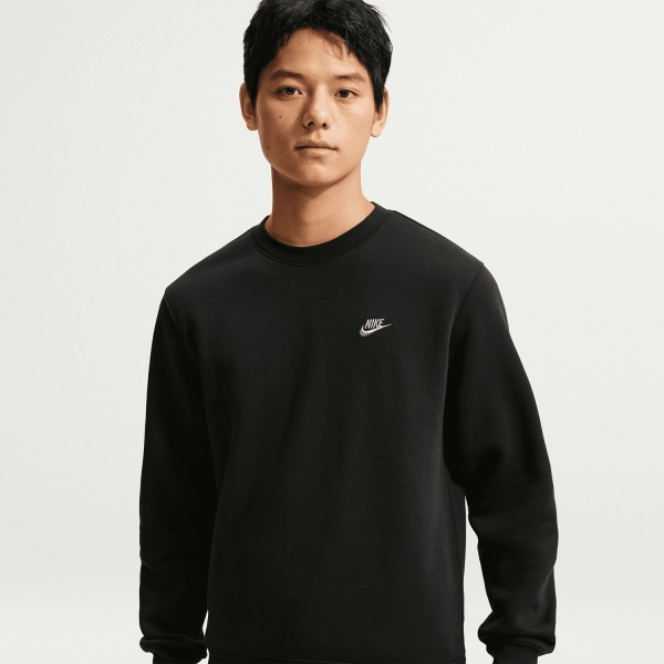 Nike Club Camisa - Black/Metallic Silver
