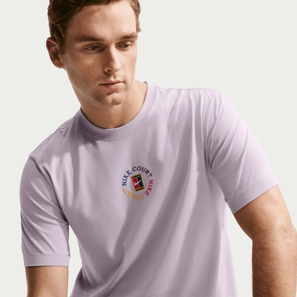 Nike Court Dri-FIT Heritage T-Shirt - Silver Lilac