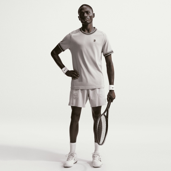 Nike Court Heritage Logo T-Shirt - Silver Lilac/Gridiron