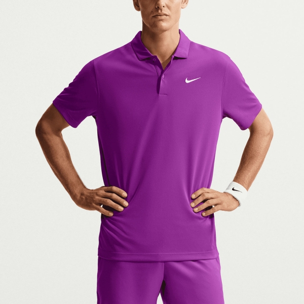 Polo Tenis Hombre Nike DriFIT Solid Logo Polo  Bold Berry/White DH0857505