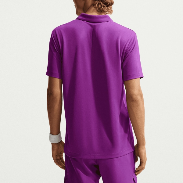 Nike Dri-FIT Solid Logo Polo - Bold Berry/White