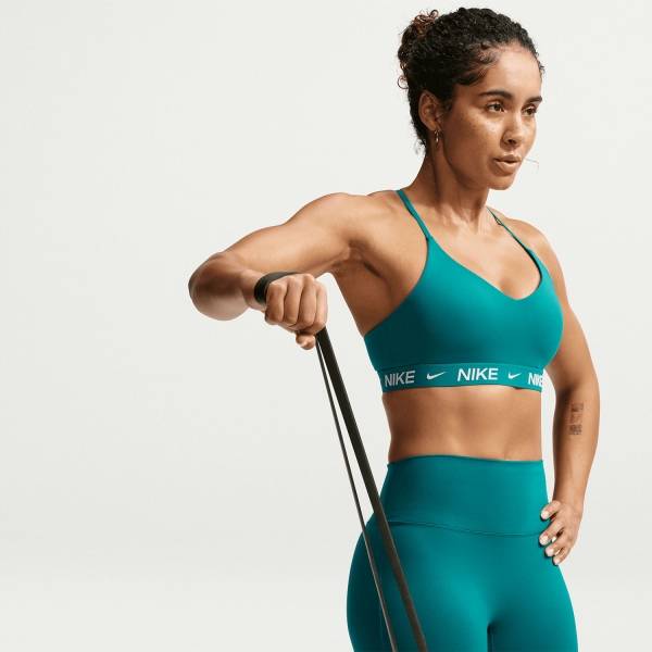 Nike Indy Swoosh Sports Bra - Bright Spruce