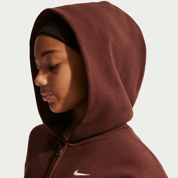 Nike Studio Fleece Hoodie Girl - Mystic Dates/White