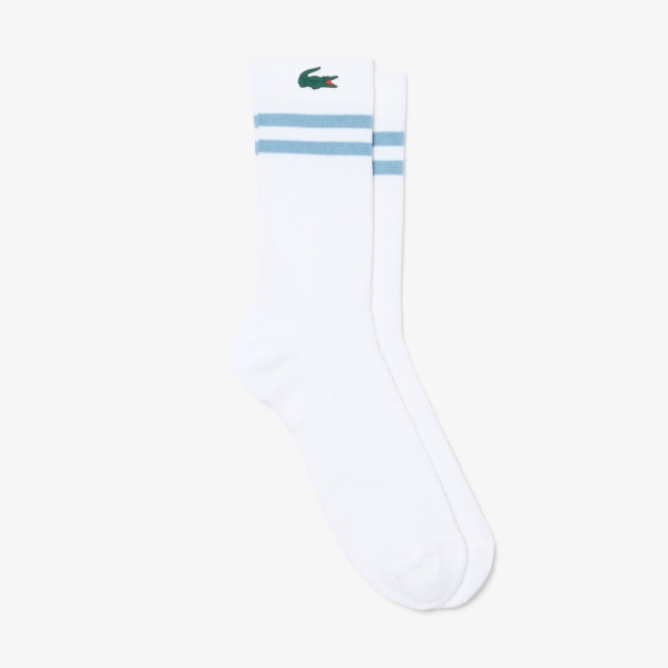 Calze Tennis Lacoste Crew Calze  Blanc/Bleu RA9498TD0
