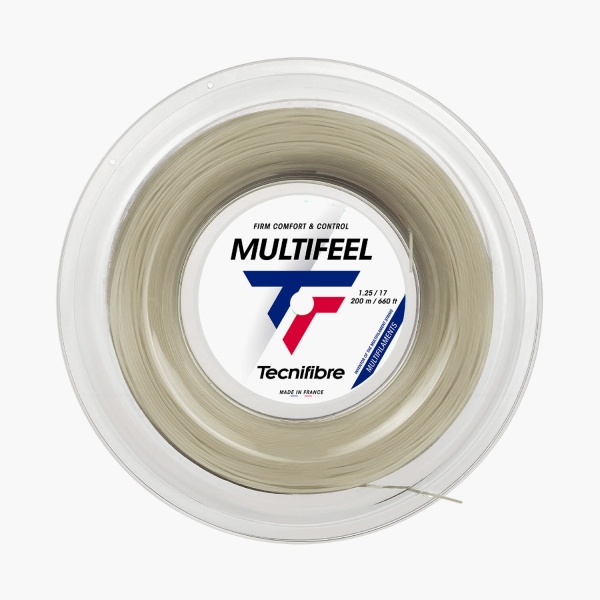 Corde Multifilamento Tecnifibre Multifeel 1.25 Matassa 200 m  Natural 02RMU125XN