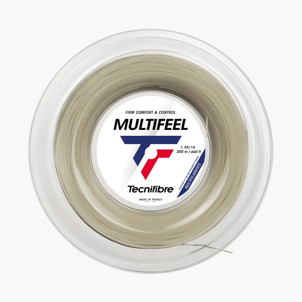 Corde Multifilamento Tecnifibre Multifeel 1.30 Matassa 200 m  Natural 02RMU130XN