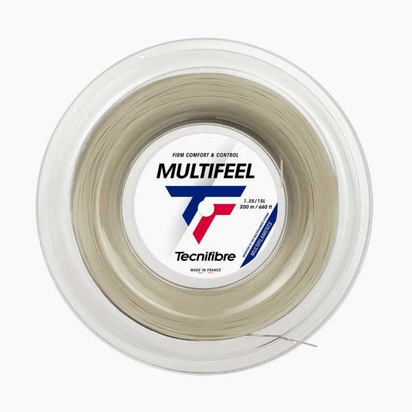 Corde Multifilamento Tecnifibre Multifeel 1.35 Matassa 200 m  Natural 02RMU135XN