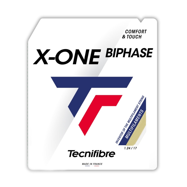 Corde Multifilamento Tecnifibre XOne Biphase 1.24 Set 12 m  Natural 01GXO124XN