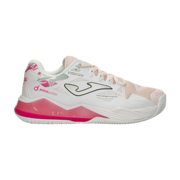 Scarpe Padel Joma Spin White/Pink TSPILW2632OM