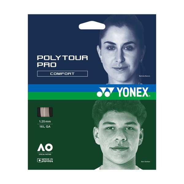 Monofilament String Yonex PolyTour Pro 1.25 Set 12m  Warm Gray CT12PTPRO125WG