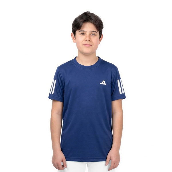 Polo y Camiseta de Tenis Niño adidas Club 3 Stripes Logo Camiseta Nino  Dark Blue JP1047