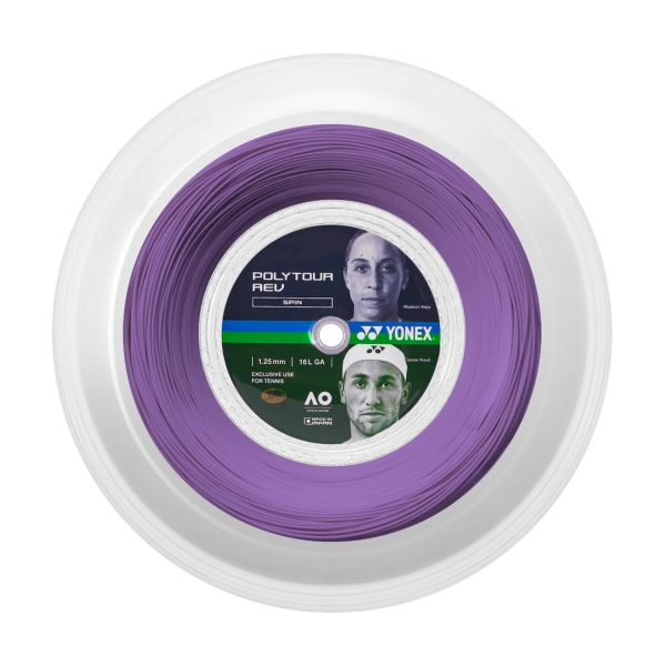 Monofilament String Yonex PolyTour Rev 1.25 Reel 200 m  Purple PTR1252PR