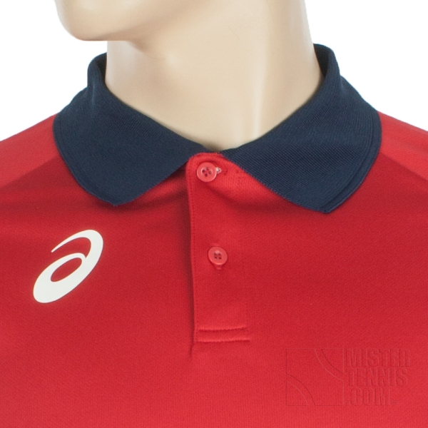 Asics Junior Volè Polo - Red/White