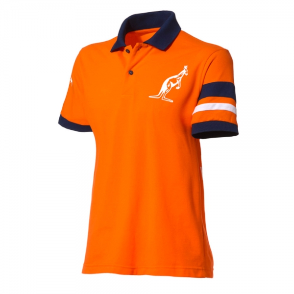 Top and Shirts Girl Australian Girl Internazionali BNL Italia Stripe Polo  Orange 67218155
