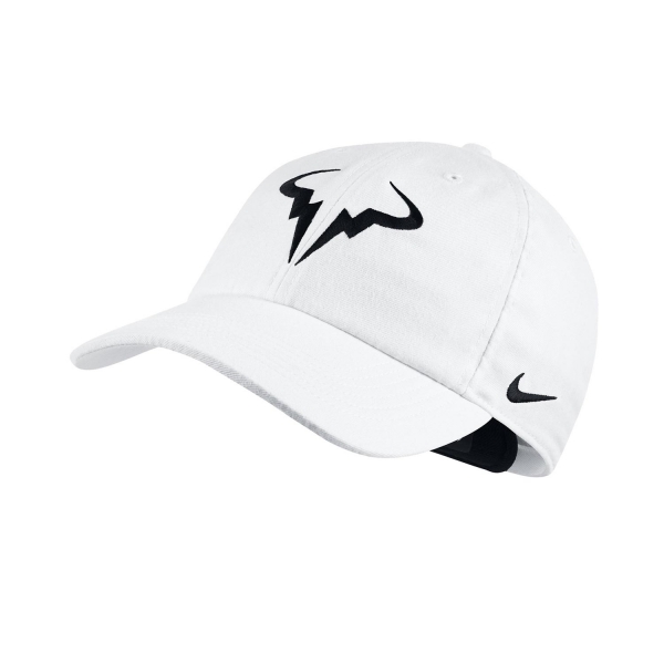 Tennis Hats and Visors Nike Court Rafa Aerobill H86 Cap  White/Black 850666101